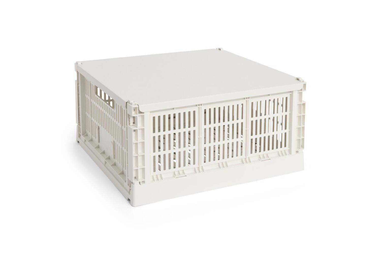 Colour Crate Metal Square låg, L - Off-white